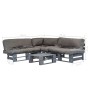 Garden pallet sofas 4 pieces wood with gray cushions by vidaXL, Garden sets - Ref: Foro24-275306, Price: 362,99 €, Discount: %