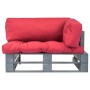 Pallet garden sofa with red pine wood cushions by vidaXL, Outdoor sofas - Ref: Foro24-275295, Price: 117,37 €, Discount: %