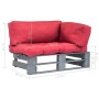 Pallet garden sofa with red pine wood cushions by vidaXL, Outdoor sofas - Ref: Foro24-275295, Price: 117,37 €, Discount: %