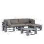 Gartenpalettensofas 4 Stück aus Holz mit grauen Kissen von vidaXL, Gartensets - Ref: Foro24-275312, Preis: 378,33 €, Rabatt: %