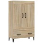 Aparador madera contrachapada color roble Sonoma 70x31x115 cm de vidaXL, Aparadores - Ref: Foro24-812576, Precio: 115,99 €, D...