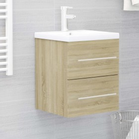 Mueble con lavabo madera de ingeniería roble Sonoma de vidaXL, Tocadores de baño - Ref: Foro24-3099035, Precio: 114,51 €, Des...