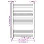 Straight bathroom towel radiator 600 x 1160 mm by vidaXL, Radiators - Ref: Foro24-140844, Price: 107,74 €, Discount: %