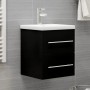 Mueble con lavabo madera de ingeniería negro de vidaXL, Tocadores de baño - Ref: Foro24-3099033, Precio: 122,39 €, Descuento: %