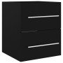 Mueble con lavabo madera de ingeniería negro de vidaXL, Tocadores de baño - Ref: Foro24-3099033, Precio: 122,39 €, Descuento: %