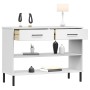 Console cabinet metal legs solid white pine wood OSLO by vidaXL, Side tables - Ref: Foro24-351005, Price: 103,16 €, Discount: %