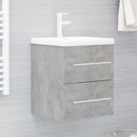 Mueble con lavabo madera de ingeniería gris hormigón de vidaXL, Tocadores de baño - Ref: Foro24-3099036, Precio: 119,72 €, De...