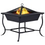 Black steel brazier 42x42x45 cm by vidaXL, Chimneys - Ref: Foro24-46647, Price: 40,99 €, Discount: %