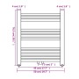 Straight bathroom towel radiator 500 x 764 mm by vidaXL, Radiators - Ref: Foro24-140841, Price: 79,12 €, Discount: %