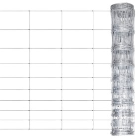 Silver galvanized steel garden fence 50x1.2 m by vidaXL, fence panels - Ref: Foro24-149501, Price: 82,32 €, Discount: %