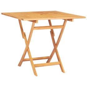 Mesa de jardín plegable madera de teca maciza 85x85x76 cm de vidaXL, Mesas de jardín - Ref: Foro24-47419, Precio: 95,99 €, De...