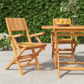 Folding garden chairs 2 pcs solid teak wood 55x61x90 cm by vidaXL, Garden chairs - Ref: Foro24-362760, Price: 148,78 €, Disco...