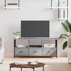 Sonoma gray iron and plywood TV cabinet 102x33x45cm by vidaXL, TV Furniture - Ref: Foro24-831791, Price: 73,65 €, Discount: %