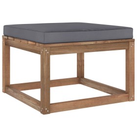 Garden footstool stool with anthracite cushion by vidaXL, Modular outdoor sofas - Ref: Foro24-3067260, Price: 66,99 €, Discou...