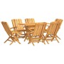 Garten-Essgruppe 7-teilig aus massivem Teakholz von vidaXL, Gartensets - Ref: Foro24-3155006, Preis: 555,01 €, Rabatt: %