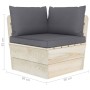 Gartenpaletten-Ecksofakissen imprägnierte Tanne von vidaXL, Modulare Sofas für den Außenbereich - Ref: Foro24-3063348, Preis:...