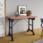 Dining table solid fir wood and iron 110x65x82 cm by vidaXL, Kitchen and dining tables - Ref: Foro24-340769, Price: 178,38 €,...