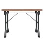 Dining table solid fir wood and iron 110x65x82 cm by vidaXL, Kitchen and dining tables - Ref: Foro24-340769, Price: 178,38 €,...