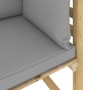 Garten-Ecksofa mit grün imprägnierten Holzkissen von vidaXL, Modulare Sofas für den Außenbereich - Ref: Foro24-3064961, Preis...