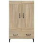 Aparador madera contrachapada color roble Sonoma 70x31x115 cm de vidaXL, Aparadores - Ref: Foro24-812576, Precio: 115,99 €, D...