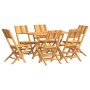 7-teilige Garten-Essgarnitur aus massivem Teakholz von vidaXL, Gartensets - Ref: Foro24-3155008, Preis: 517,99 €, Rabatt: %