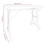 Dining table solid fir wood and iron 110x65x82 cm by vidaXL, Kitchen and dining tables - Ref: Foro24-340769, Price: 178,38 €,...