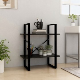 Solid black pine wood 2-level shelf 60x30x70 cm by vidaXL, Bookcases and shelves - Ref: Foro24-806436, Price: 37,87 €, Discou...