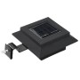 Lámparas solares cuadradas de exterior negras 12 uds LED 12 cm de vidaXL, Iluminación de exterior - Ref: Foro24-277136, Preci...