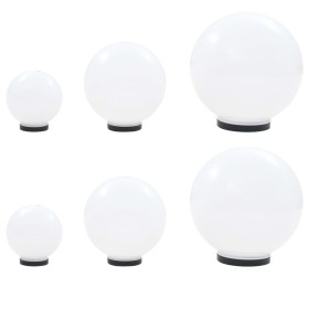 LED ball lamp set 6 pcs spherical PMMA 20/30/40 cm by vidaXL, Outdoor lighting - Ref: Foro24-277146, Price: 215,99 €, Discoun...