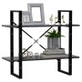 2-tier gray plywood shelving unit 80x30x70 cm by vidaXL, Bookcases and shelves - Ref: Foro24-806449, Price: 28,71 €, Discount: %