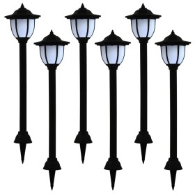 LED black outdoor solar lamps 6 pcs by vidaXL, Outdoor lighting - Ref: Foro24-277138, Price: 65,99 €, Discount: %