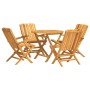 5-piece garden dining set solid teak wood by vidaXL, Garden sets - Ref: Foro24-3155019, Price: 386,99 €, Discount: %