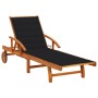 Garden lounger with solid acacia wood cushion by vidaXL, Loungers - Ref: Foro24-3061609, Price: 162,60 €, Discount: %