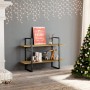 2-tier solid pine wood shelf 100x30x70 cm by vidaXL, Bookcases and shelves - Ref: Foro24-806475, Price: 48,74 €, Discount: %