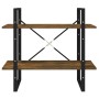 Plywood shelving 2 levels smoked oak 80x30x70 cm by vidaXL, Bookcases and shelves - Ref: Foro24-821312, Price: 44,99 €, Disco...