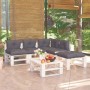 Garden furniture made of 6-piece pallets and pine wood cushions by vidaXL, Garden sets - Ref: Foro24-3066295, Price: 438,64 €...