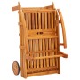 Garden sun lounger with solid acacia wood cushion. by vidaXL, Loungers - Ref: Foro24-3061629, Price: 221,99 €, Discount: %