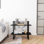 2-tier solid black pine wood shelf 80x30x70 cm by vidaXL, Bookcases and shelves - Ref: Foro24-806456, Price: 43,99 €, Discoun...