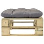 Pallet ottoman for garden green wood and gray cushion by vidaXL, Outdoor ottomans - Ref: Foro24-275279, Price: 63,94 €, Disco...