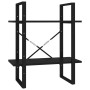 2-tier black plywood shelving unit 60x30x70 cm by vidaXL, Bookcases and shelves - Ref: Foro24-806428, Price: 42,16 €, Discoun...