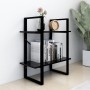 Estantería de 2 niveles madera contrachapada negro 60x30x70 cm de vidaXL, Librerías y estanterías - Ref: Foro24-806428, Preci...