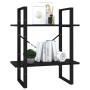 2-tier black plywood shelving unit 60x30x70 cm by vidaXL, Bookcases and shelves - Ref: Foro24-806428, Price: 42,16 €, Discoun...