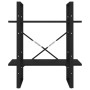 2-tier black plywood shelving unit 60x30x70 cm by vidaXL, Bookcases and shelves - Ref: Foro24-806428, Price: 42,16 €, Discoun...