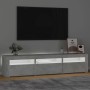 TV stand with LED lights in concrete gray, 180x35x40 cm by vidaXL, TV Furniture - Ref: Foro24-3152757, Price: 101,99 €, Disco...