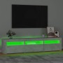 TV stand with LED lights in concrete gray, 180x35x40 cm by vidaXL, TV Furniture - Ref: Foro24-3152757, Price: 101,99 €, Disco...