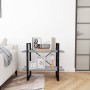 2-tier Sonoma gray plywood shelving unit 80x30x70 cm by vidaXL, Bookcases and shelves - Ref: Foro24-821313, Price: 38,53 €, D...