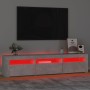 TV stand with LED lights in concrete gray, 180x35x40 cm by vidaXL, TV Furniture - Ref: Foro24-3152757, Price: 101,99 €, Disco...