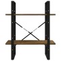 Plywood shelving 2 levels smoked oak 60x30x70 cm by vidaXL, Bookcases and shelves - Ref: Foro24-821306, Price: 32,99 €, Disco...