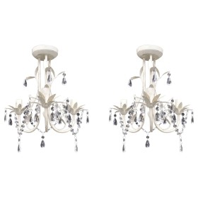 Crystal chandeliers 2 units elegant white by vidaXL, chandeliers - Ref: Foro24-278738, Price: 104,34 €, Discount: %