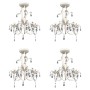 Crystal chandeliers 4 units elegant white by vidaXL, chandeliers - Ref: Foro24-278739, Price: 199,50 €, Discount: %